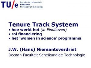 Tenure Track Systeem hoe werkt het in Eindhoven