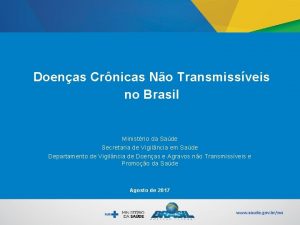 Doenas Crnicas No Transmissveis no Brasil Ministrio da