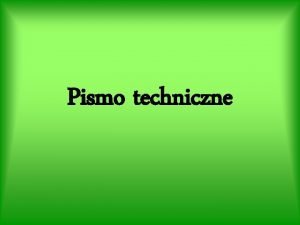 Pismo techniczne