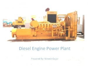 Lubrication system in diesel power plant