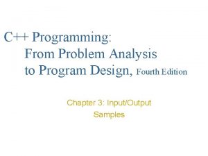 C Programming From Problem Analysis to Program Design