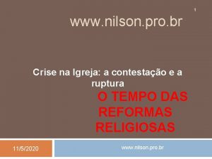 1 www nilson pro br Crise na Igreja