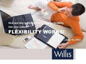 How and why to incorporate workplace flexibility into