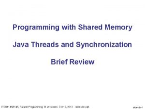 Shared memory in java Shared memory in java