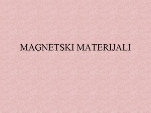 Magnetski materijali