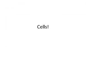 Cells The Cell Theory All Living Things are