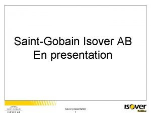 Saintgobain isover