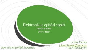 Elektronikus ptsi napl Aktulis krdsek 2019 oktber www