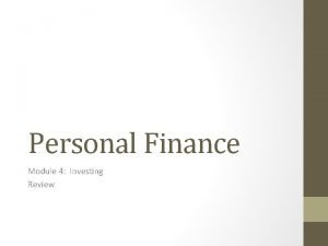 Personal finance module 4 test answers