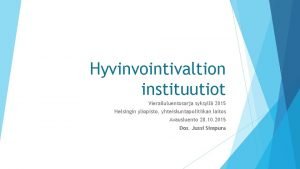 Yhteiskuntapolitiikka helsingin yliopisto