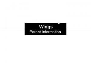 SFA Reading Wings Parent Information Night SFA SFA