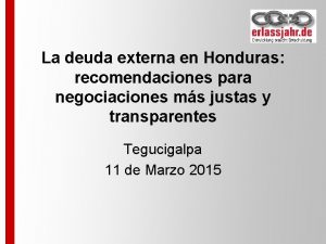 Porque se dice que la deuda externa de honduras es inmoral