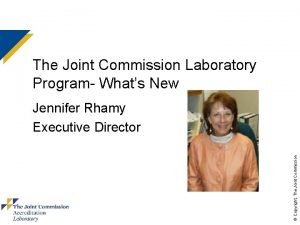 The Joint Commission Laboratory Program Whats New Copyright