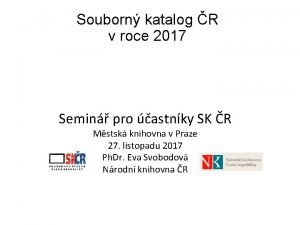 Souborn katalog R v roce 2017 Semin pro