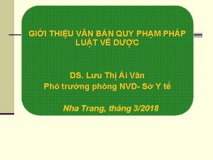 GII THIU VN BN QUY PHM PHP LUT