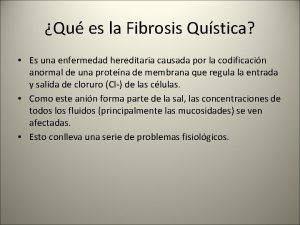 Fibrosis qustica