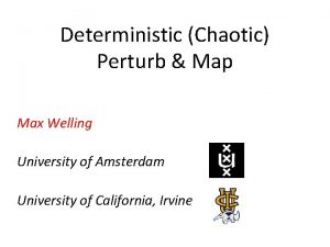 Deterministic Chaotic Perturb Map Max Welling University of