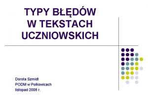 Błąd stylistyczny a gramatyczny