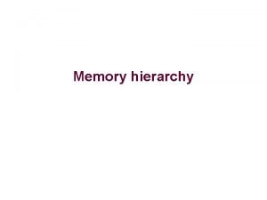 Memory hierarchy in os