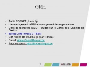 GRH Annie CORNET HecUlg Uer management GRH et