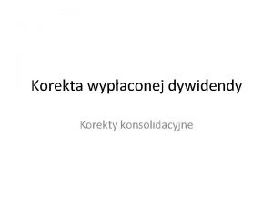 Korekty konsolidacyjne przykłady