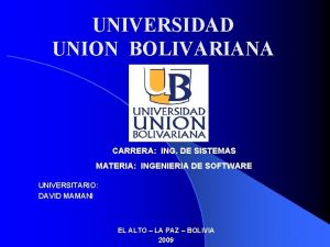 Universidad union bolivariana carreras