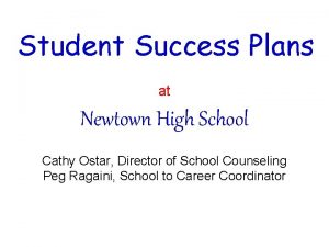 Student Success Plans at Newtown High School Cathy