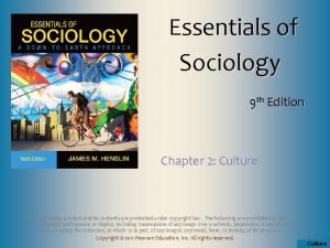 Essentials of Sociology 9 th Edition Chapter 2