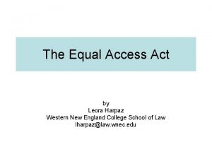 Equal access act definition