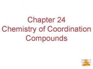 Werners theory of coordination compounds