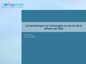 Les technologies de linformation au service de la