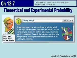 Theoretical probability formula Theoretical probability formula