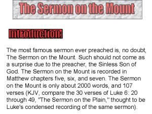 Most famous sermon