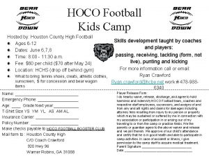 Houston football camp