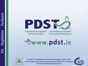 Forbairt Fs Foghlaim www pdst ieie PDST 2015