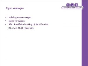 Winstverdeling bv voorbeeld