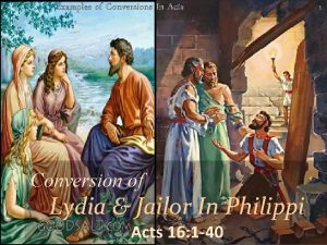 Lydia's conversion in philippi