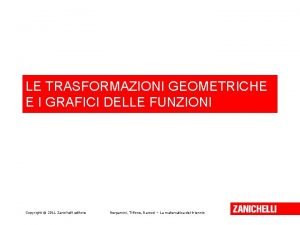 Traslazione e grafico delle funzioni Traslazione e grafico delle funzioni