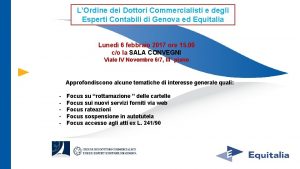 LOrdine dei Dottori Commercialisti e degli Esperti Contabili