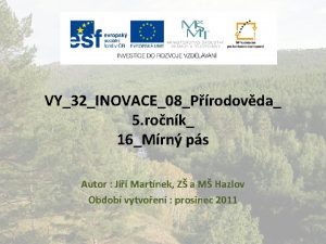 VY32INOVACE08Prodovda 5 ronk 16Mrn ps Autor Ji Martnek