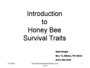 Walt wright beekeeper