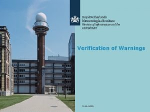 Verification of Warnings 5 11 2020 Warning Verification