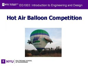 EG 1003 Introduction to Engineering and Design Hot