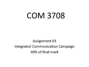 Com3708 assignment 1