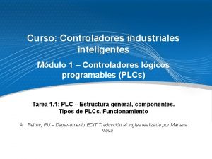 Organización modular de un plc