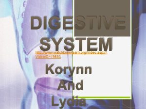 Digestive system rap