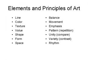 Principles of art line