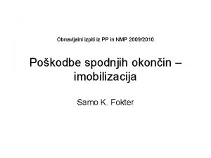 Obnavljalni izpiti iz PP in NMP 20092010 Pokodbe