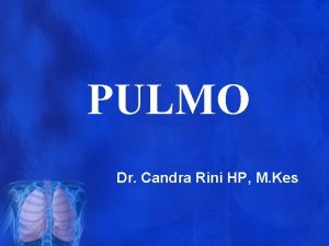 PULMO Dr Candra Rini HP M Kes Sistem
