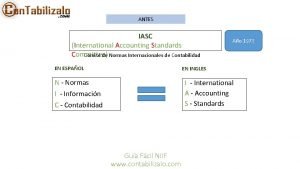Iasc international accounting standards committee